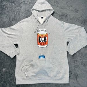 The Simpsons Duff Beer Hoodie with built in Coozie and bottle opener